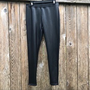 Express Leggings with Leather Look